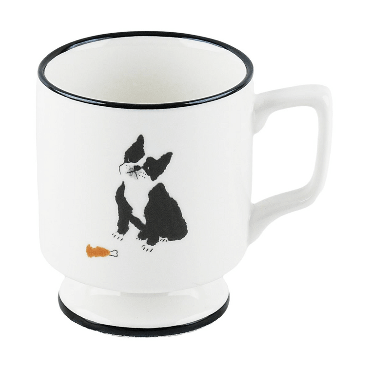 【Mug Set】Mummur Ceramic Plate French Bulldog 18cm 6