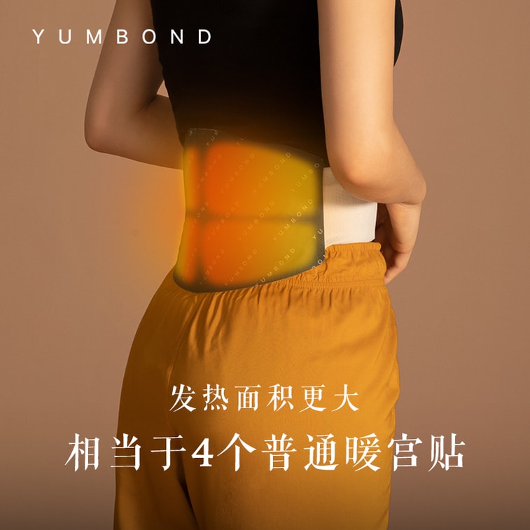 【中国直邮】薇娅推荐允宝暖腰带暖宫贴 3片/盒 2盒装 暖宝宝贴生姜发热腰贴宫寒暖腹 6