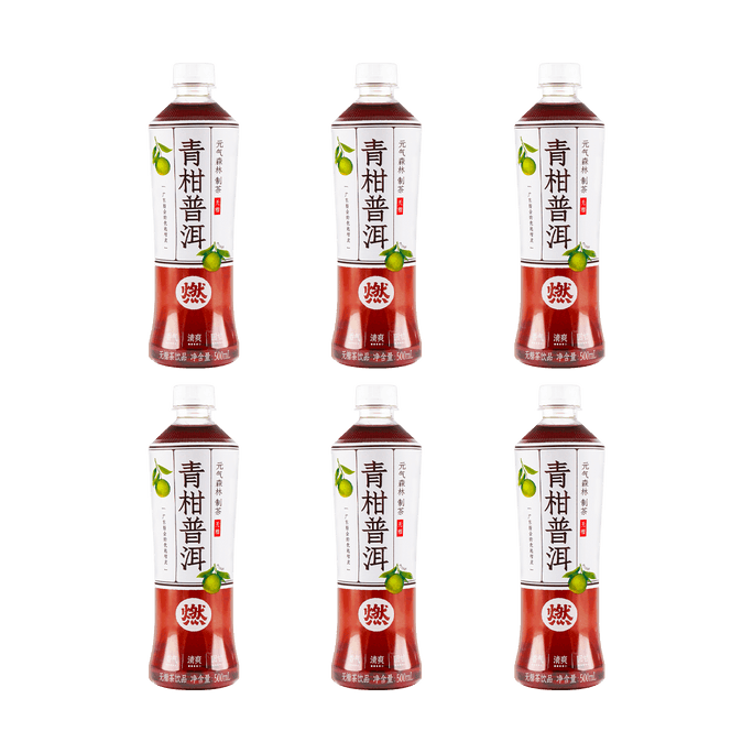 【Value Pack】Unsweetened Tangerine Flavored Oolong Tea, Fruit Tea [0 sugar and low calorie], 500ml*6 Bottles