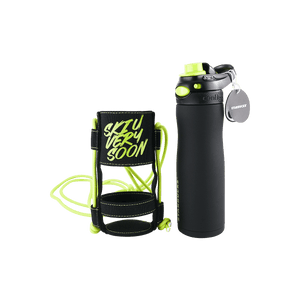 【Skiing Edition】 Contigo Cool Black Dragon Sports Stainless Steel Thermos Tumbler Cup with Cup Holder 600ml 