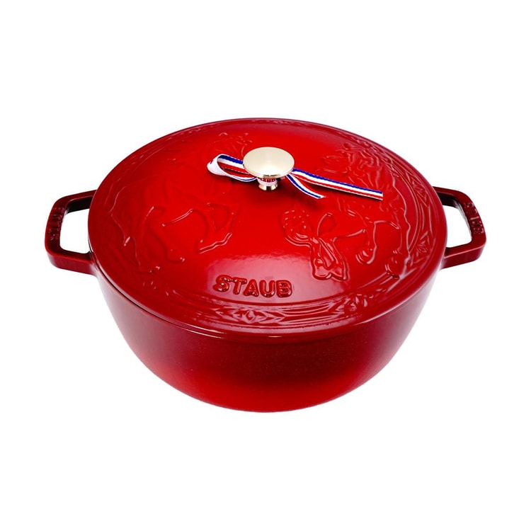 STAUB 赤色 ダッチオーブン Staub Dutch Oven - 7-qt Cast Iron Cocotte - Cherry Red – Cutlery