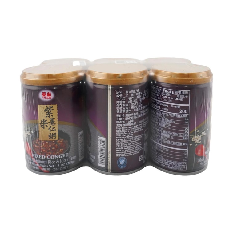 【超值分享裝】台灣泰山 紫米薏仁粥 255g*6 4