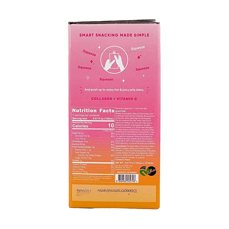 韓國EVERYDAZE 膠原蛋白維C魔芋果凍 純素零糖低卡瘦身美容 桃子口味 150ml*10支入【吃前捏一捏 冷藏後更好吃】 6