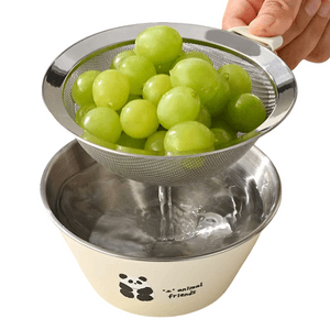 Food-Grade 304 Stainless Steel Sink with Strainer and Multifunctional Bowl