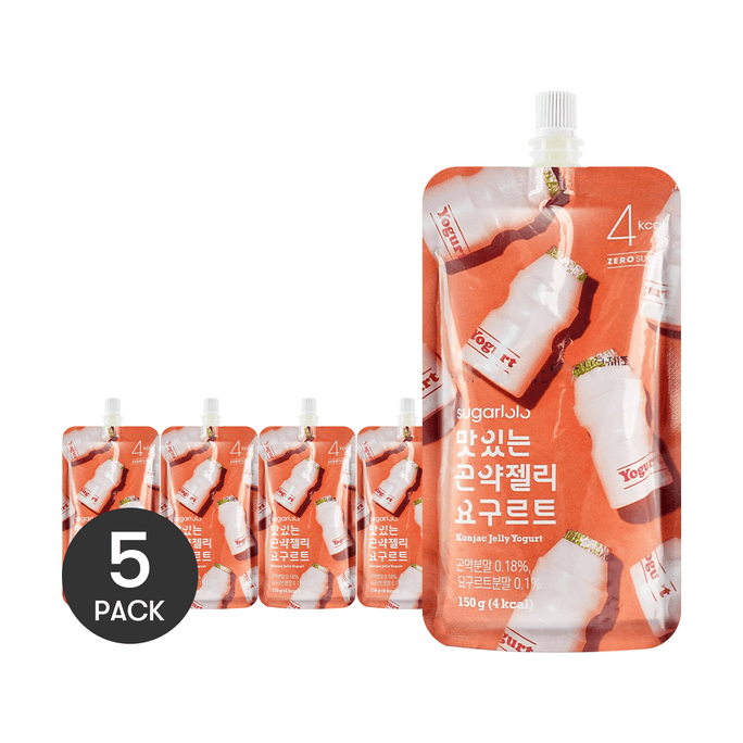 Konjac Jelly Drink Yogurt 5.3 oz*5【5 Packs】