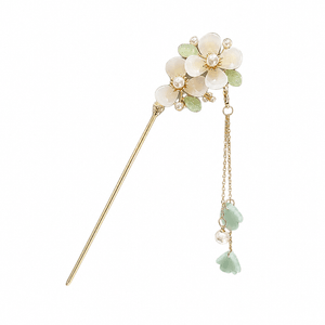 Classical Chinese Hairpin Tassel Flower Hairpin High-end And Niche - Pear Blossom 1 Pc