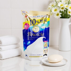 日本COW牛乳石鹼 BOUNCIA浓密泡沫沐浴乳补充包 牛奶花香 360ml COSME大赏第一位