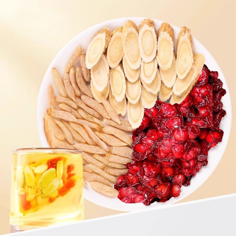 【Canada Direct Mail】 Sifanda Astragalus Ophiopogon Schisandra Tea 100g (5g x 20 bags) Replenish Qi Nourish Yin Relieve Dry Mouth Night Sweats Fatigue Weakness Excessive Sweating Essential Fluid-Generating Tea Nourish Yin Improve Dry Mouth Frequent Sweating Mental Fatigue Conditioning Tea 5