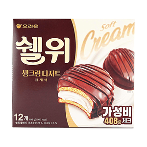 Shall We Soft Cream Chocolate Pie,Original Flavor,12 Packs, 14.39 oz