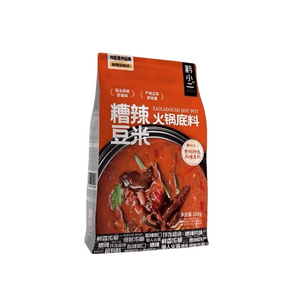黔小二 糟辣豆米火锅底料  地道贵州特产 可以吃的汤底 浓郁汤汁 超下饭   580g  【大包装,底料加倍浓郁】