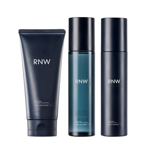 【中国直邮】韩国 RNW 如薇 男士水乳套装 护肤品 洗面奶控油补水保湿 男神三件套(150g+125ml+120ml)