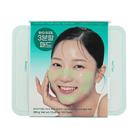 Pick and Quick Calming Full Double Pad Large Split Toner Pads Soothing Hydrating Facial Pads 100 Pads