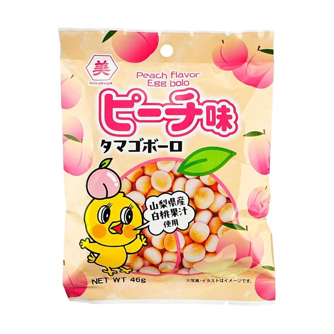 日本MIRAKUYA 桃子風味蛋香小饅頭 46g