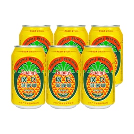 廣式 鳳梨啤酒味汽水飲品 330ml*6罐 【無酒精】