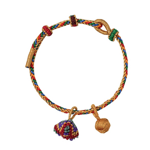 Dragon Boat Festival Five-Color Bracelet 【Bright Future】Zongzi Wristband Hand-Woven Five-Color Thread Bracelet May Festival Gift Length 25cm 1 Piece