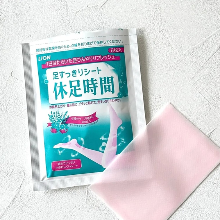 [Expédition directe du Japon] Japon LION Lion Foot Relax Patch rafraîchissant et apaisant, 18 patchs 3