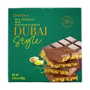 Dubai Style Milk Chocolate With Pistcho And Kadayif Paste 3.53 oz【Trending on TikTok】【Dubai Chocolate】