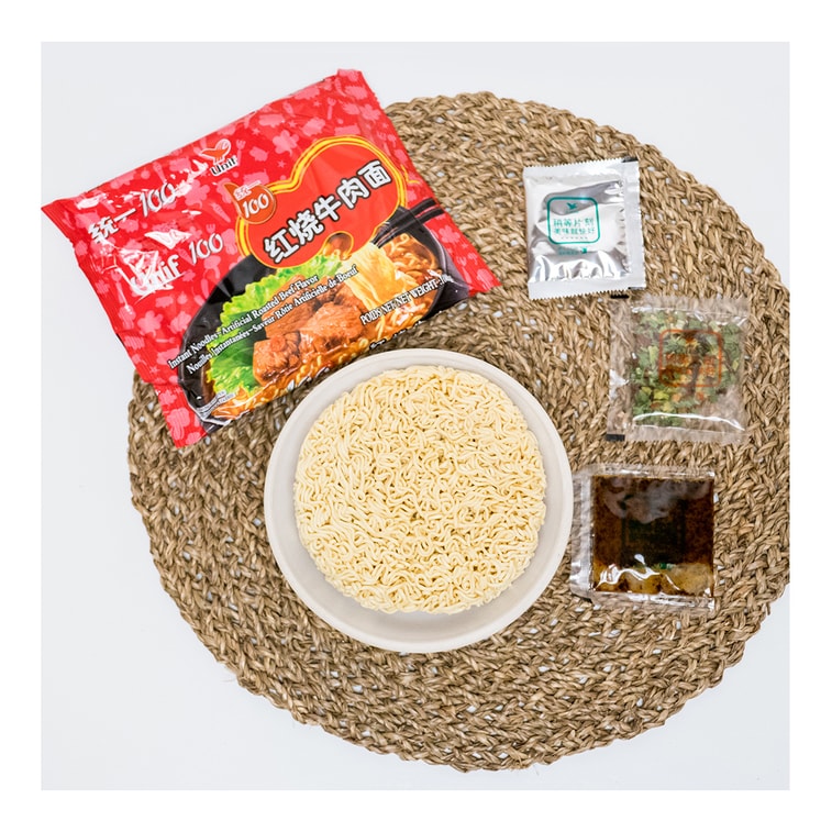 煮込み牛肉風味インスタント麺、3.8オンス 3