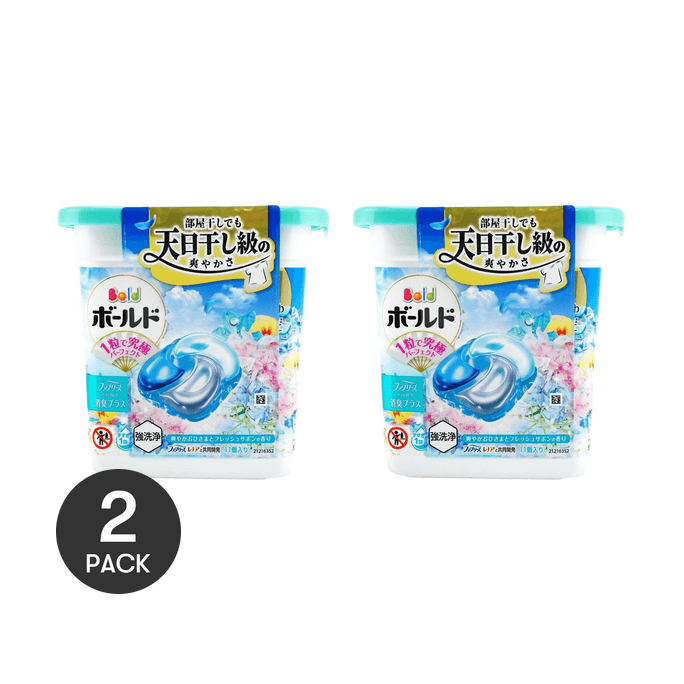 Japan P&G 4-in-1 Laundry Pods Granular Laundry Detergent Fresh Soap Fragrance 11 Pods *2【2 Packs】