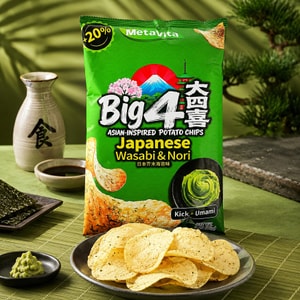 Asian Flavor Potato Chips, Japanese Wasabi Seaweed Flavor, 3 oz