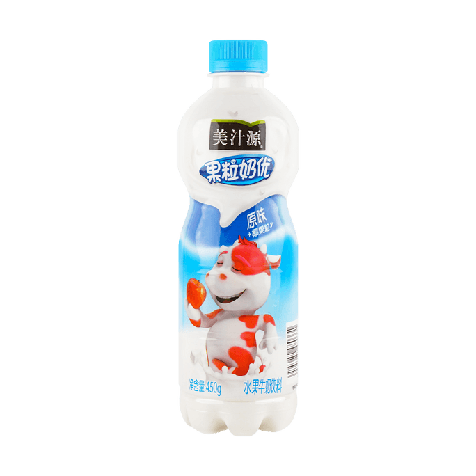 美汁源 果粒奶优 水果牛奶饮料 原味 450g【椰果粒添加】