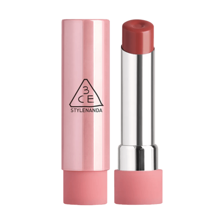 韓國3CE 好氣色潤唇膏 裸色變色口紅鏡面 清爽不黏膩 高保濕滋潤隱唇紋 3D煥亮水光唇 #34 Rose Glaze 醉薔薇【HOT】 3
