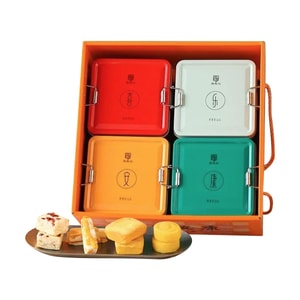 张凤记 喜乐安康糕点礼盒 蔓越莓酥+芒果奶糕+凤梨酥+冰心绿豆皇 960g【厦门经典伴手礼】【春节年货必买】