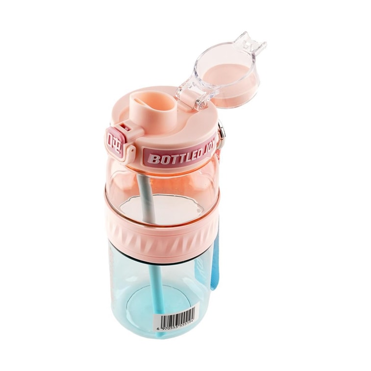 Sports Water Bottle with Straw Pink 0.75L 4