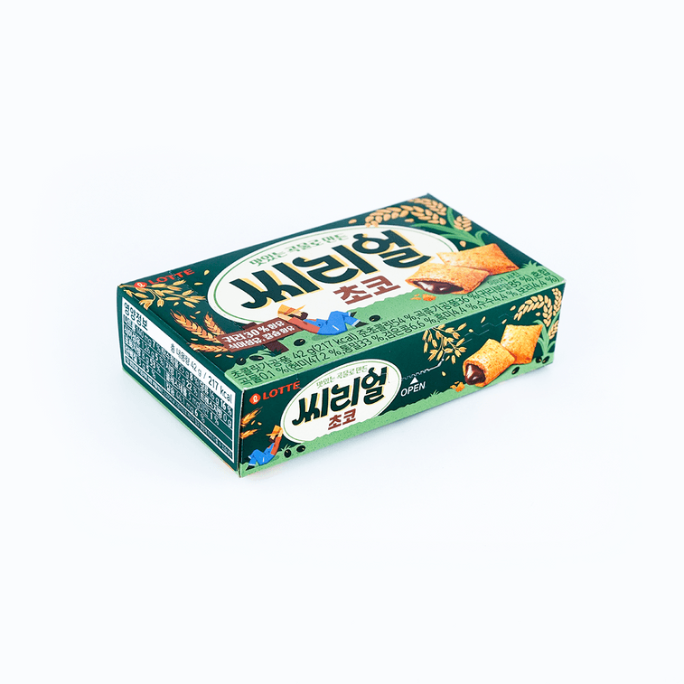 チョコレートクリーム入りオートミールビスケット - サクサク韓国デザート、1.48 oz 8