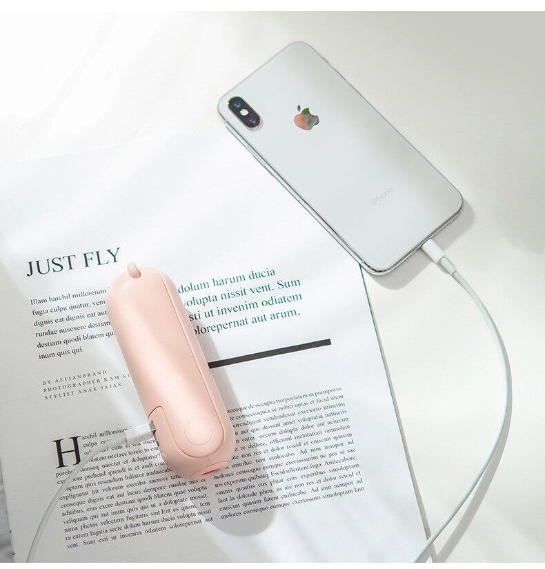 幾素 手持風扇小熊F8X便攜式隨身可折疊學生上課靜音usb充電大風力 小熊綠1個裝