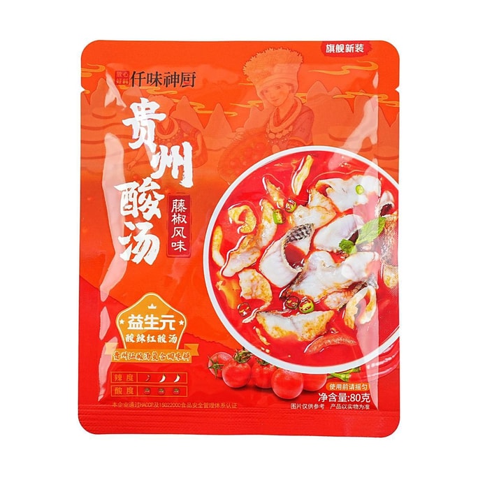 仟味神厨 贵州酸汤调味料 藤椒风味 80g