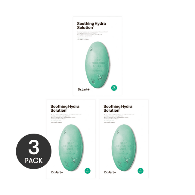 Dermask Water Jet Soothing Hydra Solution Mask 5 Sheets 3 Packs