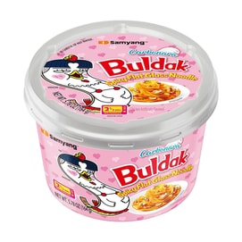 불닭 넓은 유리 국수 까르보나라 - 매콤한 납작 유리 국수, 5.78 oz