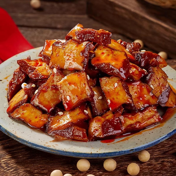 BiBiZan Firewood Tofu, Spicy Flavor, 10 packs 3.5 oz *3【3 Packs