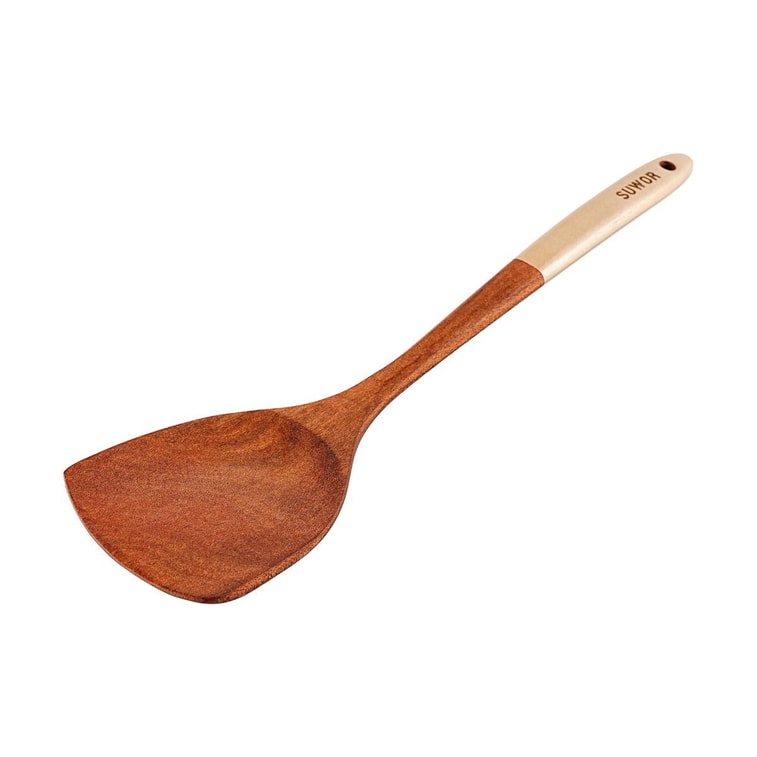 Spatule en bois ChuanDaoWu pour la cuisine - Bois d'ébène champagne 3