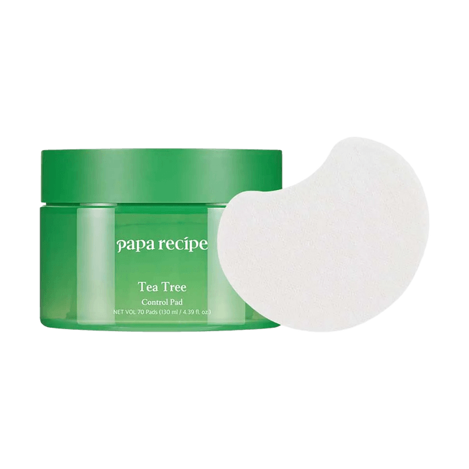 Tea Tree Control Pad, 70pcs, Vegan, Gentle  Exfoliating, Oily & Sensitive Skin, Vegan, pH Balanced