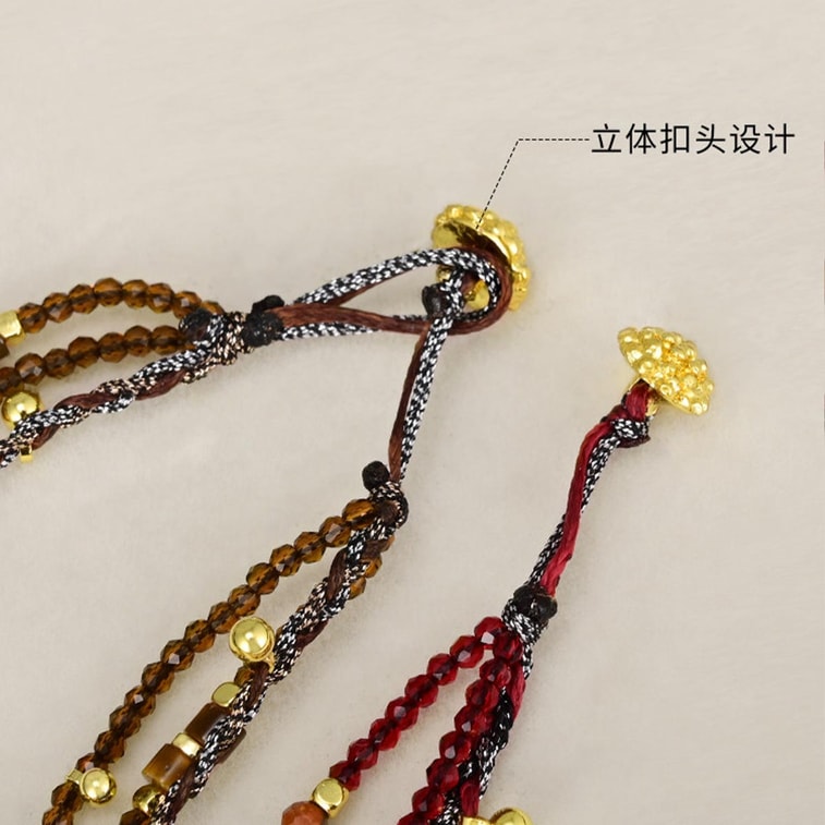 Retro Exquisite Hand Woven Red Rope Gourd Bracelet Light Luxury High Grade Multi Layer Bracelet Shell Bead Style One Piece 6