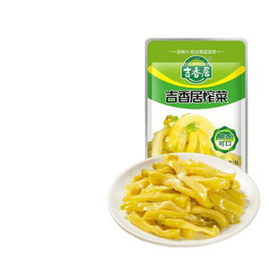 [중국 직송] 지샹쥐 절인 겨자채, 바삭하고 맛있음, 15g*15봉지