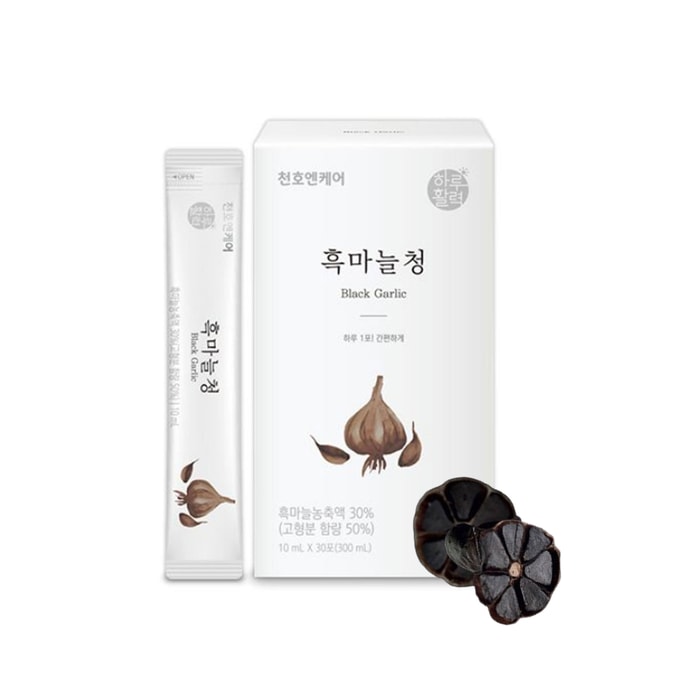 【韩国直邮】 韩国 Chunhoncare 黑蒜汁 – 熟成黑蒜提取液,无添加,10mL × 30条