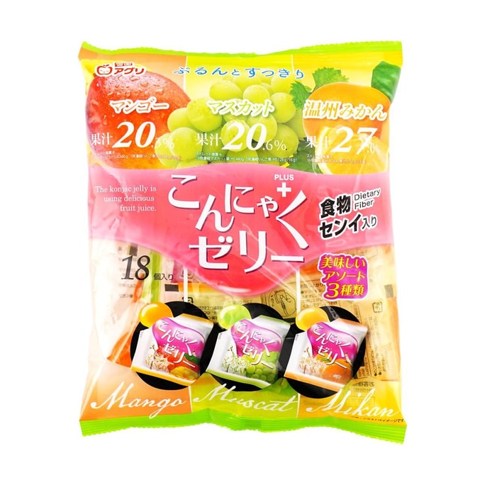 Konjac Jelly Mix Mango+Muscat+Mandarin Flavor 10.15 oz