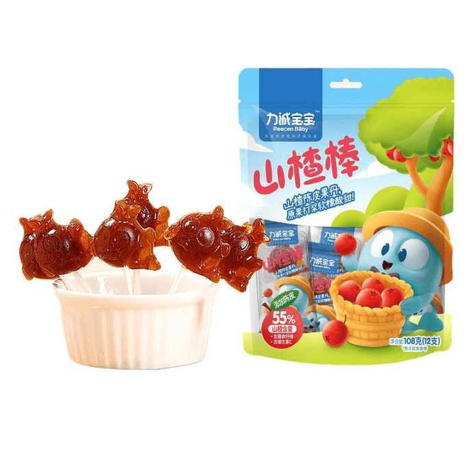 【中国直邮】力诚宝宝山楂棒陈皮果丹山楂棒棒零食12支108g*1袋