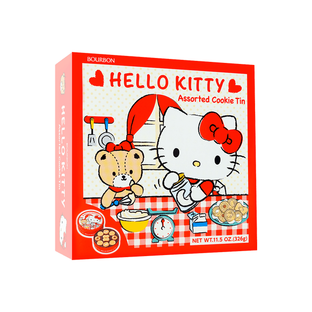 商品详情 - 日本波路梦 HELLO KITTY圆盒曲奇饼干 326g - image  0
