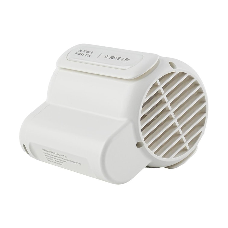 迷你无叶挂腰电风扇白色 夹腰间 婴儿车用风扇 3