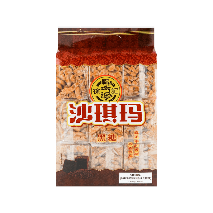 台湾徐福记 沙琪玛 松软系列 黑糖味 16块入 469g