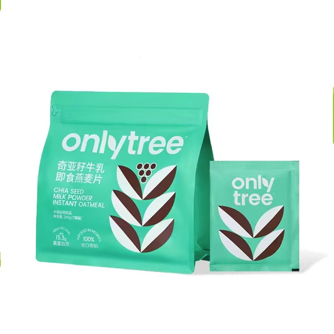 [중국에서 온 다이렉트 메일] Onlytree Chia Seed 코코아 인스턴트 오트밀 자당 없음 마시는 오트밀 영양가 있는 아침 코코아 맛 245g/bag
