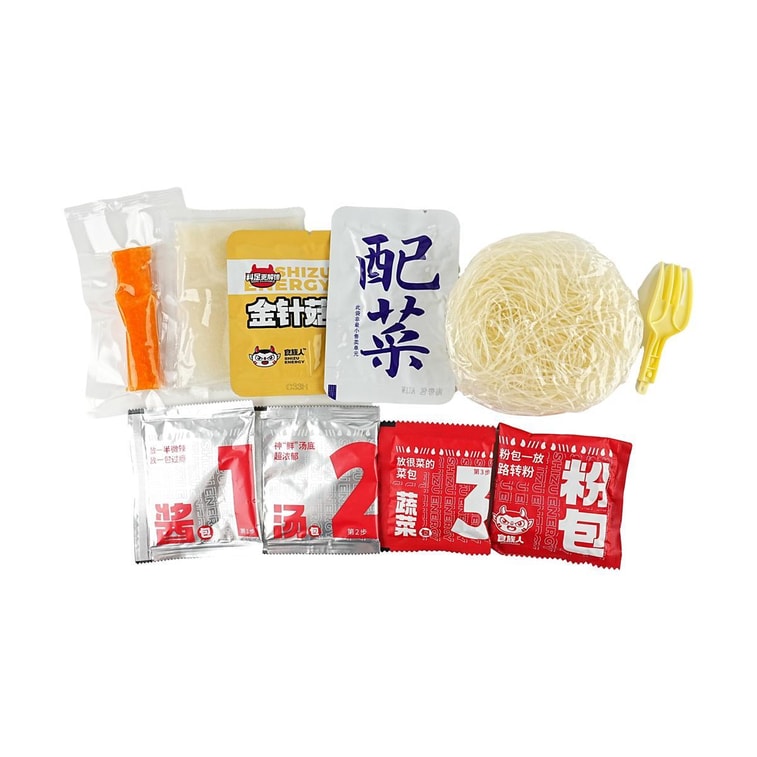 食族人 糟粕醋海鮮粉 沖泡免煮米粉米線 190g *5【5份超值裝】【鮮香酸辣醇天然 解膩海南味】 15