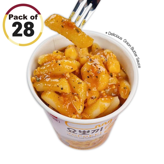 韓國 YOPOKKI 即食年糕杯裝 洋蔥奶油口味 28杯裝