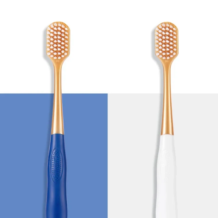 Brosses à dents familiales Dehuan Kuanrou, lot de six, tête large, poils souples, pour adultes, nettoyage buccal 4