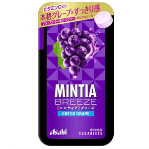 ASAHI MINTIA BREEZE Grape Throat Refreshing Mints 30 Large Pieces from Japan