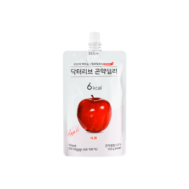 商品详情 - 韩国DR.LIV 低糖低卡蒟蒻果冻 苹果味 150g - image  0
